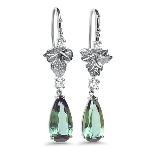 wyatt-jewellery-platinum-emerald-leaf-drop-earrings